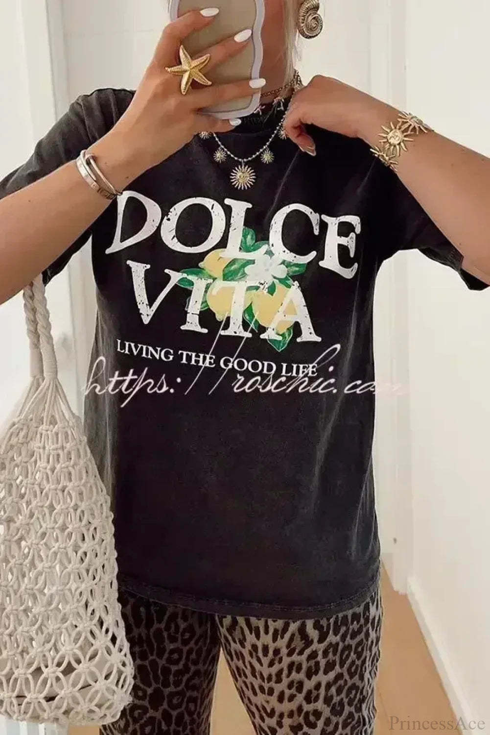 Harajuku Gothic Limoncello Graphic T-shirt black / S t-shirt-250223