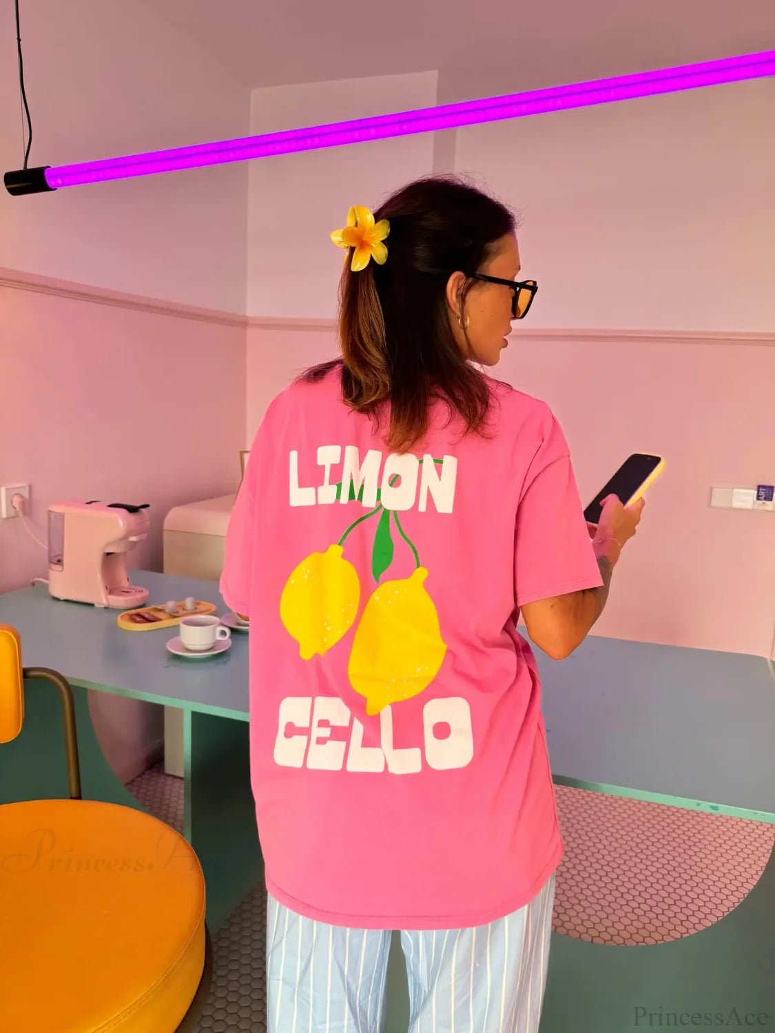 Harajuku Gothic Limoncello Graphic T-shirt pink1 / S t-shirt-250223