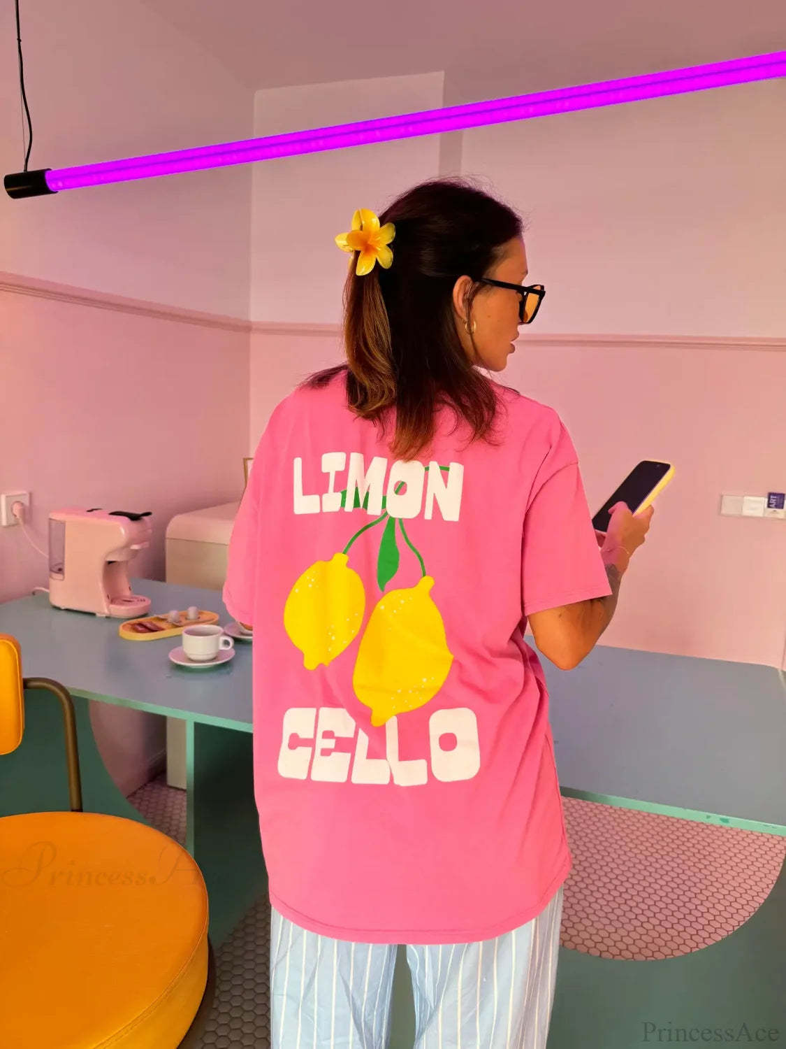 Harajuku Gothic Limoncello Graphic T-shirt pink1 / S t-shirt-250223