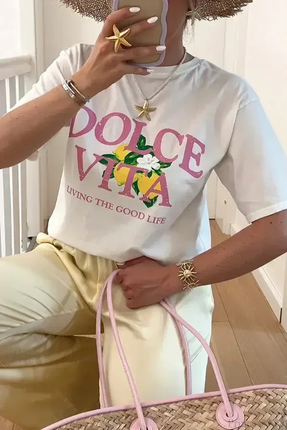 Harajuku Gothic Limoncello Graphic T-shirt white1 / S t-shirt-250223