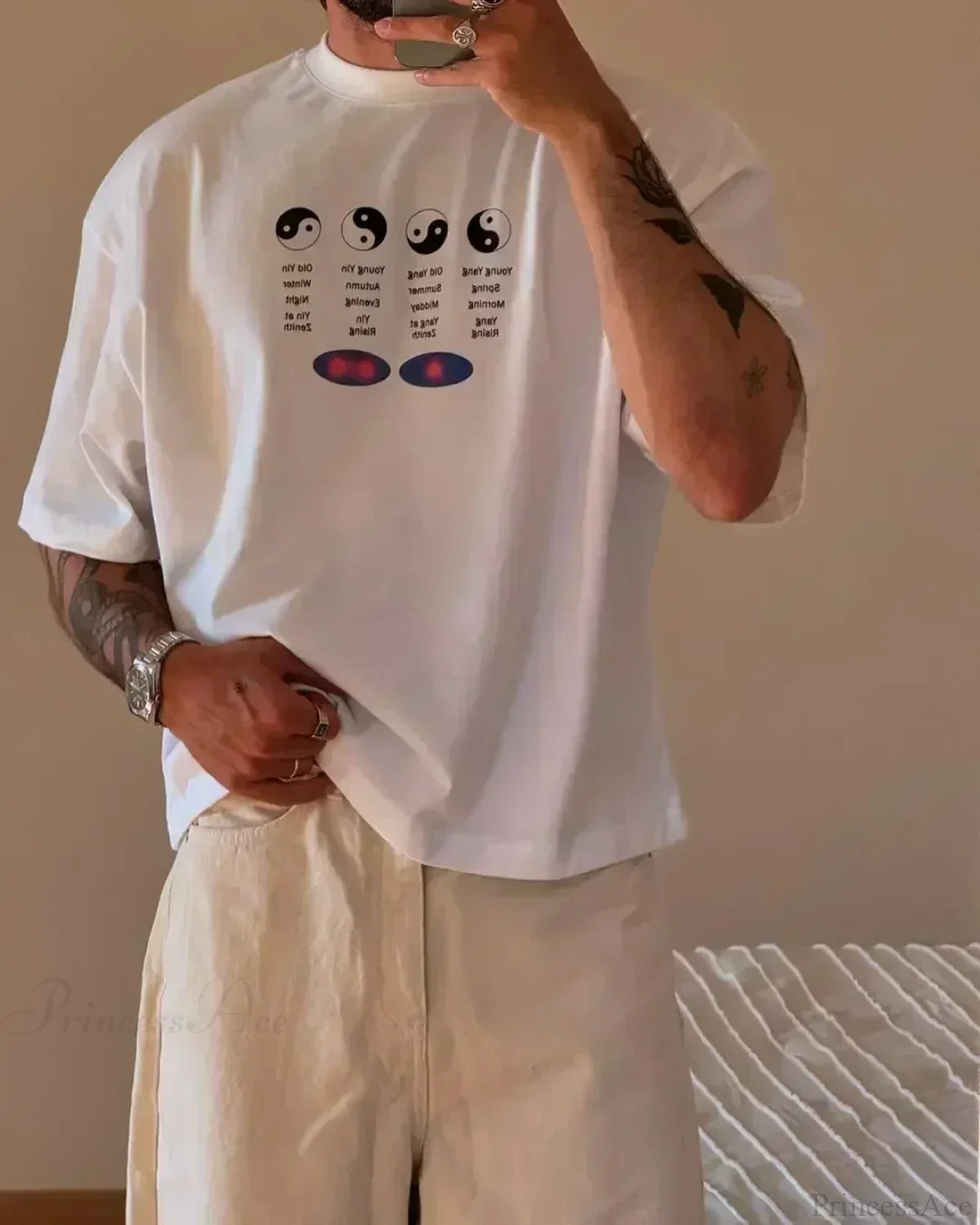 Harajuku Gothic Simple Icon Graphic T-shirt white5 / S t-shirt-250223