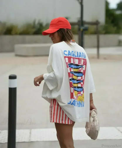 Harajuku Gothic Simple Icon Graphic T-shirt white8 / S t-shirt-250223
