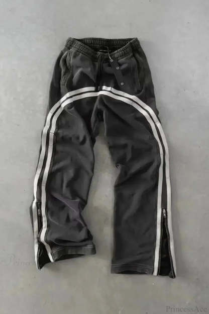 Harajuku Mysterious Letter Patch Pant XXL / Black 3