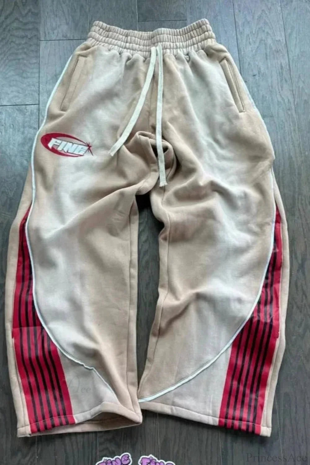 Harajuku Mysterious Letter Patch Pant XXL / White