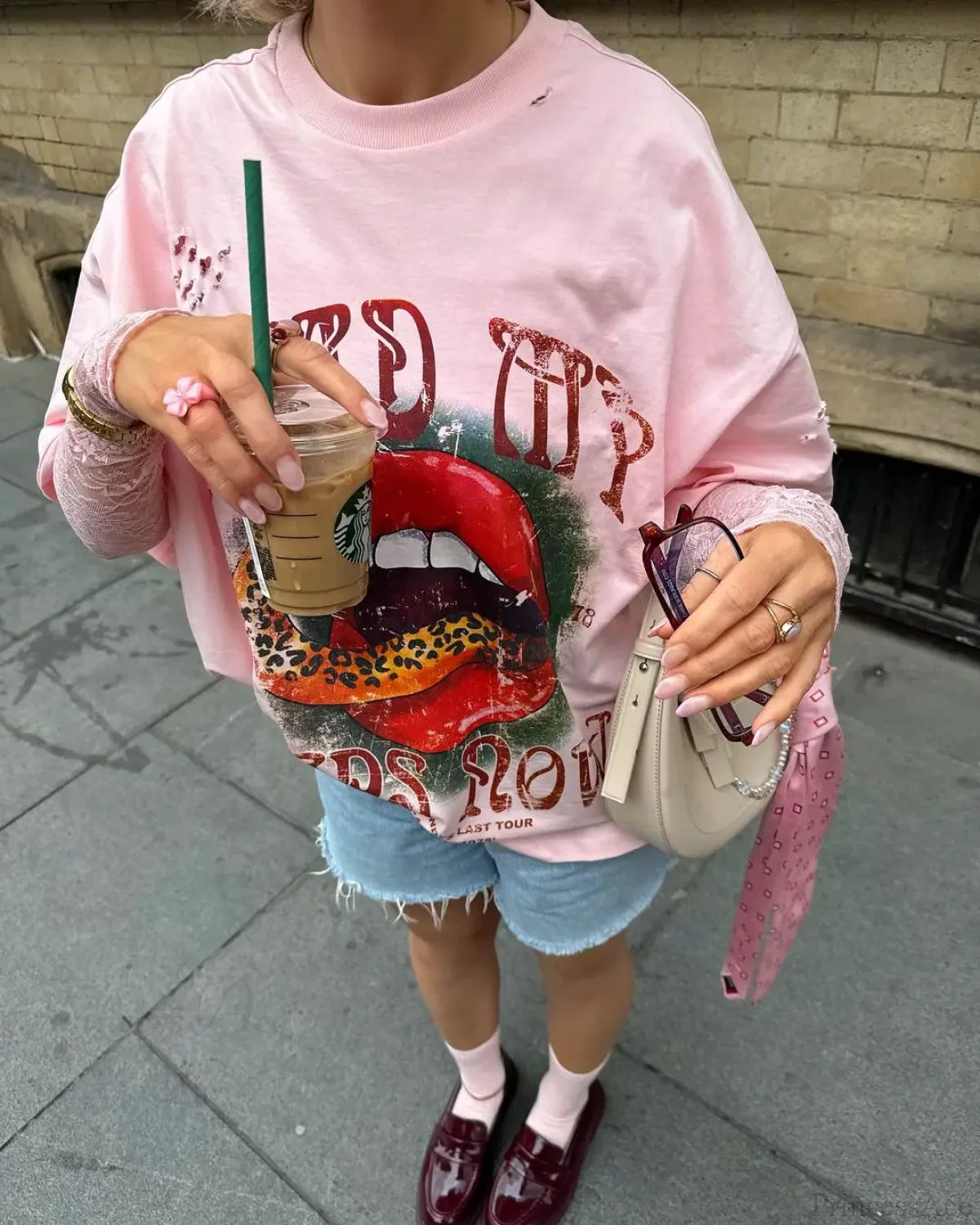 Harajuku Vintage Gothic Graphic T-shirt pink1 / S t-shirt-250223
