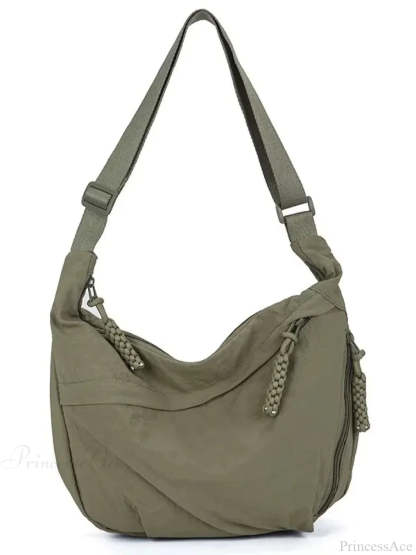 High Capacity Nylon Crossbody Messenger army green crossbody-250126