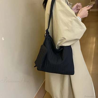 High-Quality Nylon Pleated Zipper Crossbody crossbody-250126