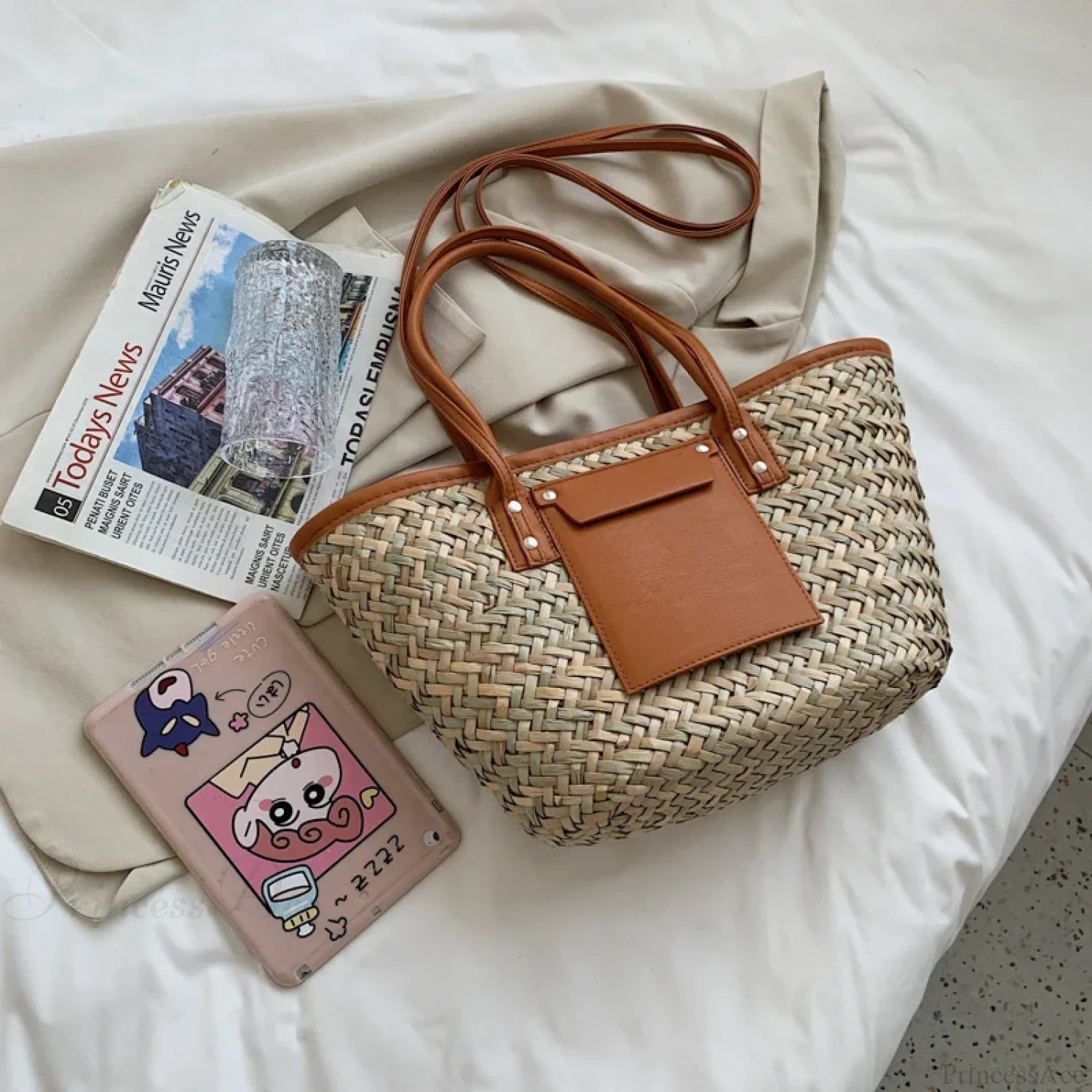 High Quality Straw Summer Tote Beach Handbag handbag-250126