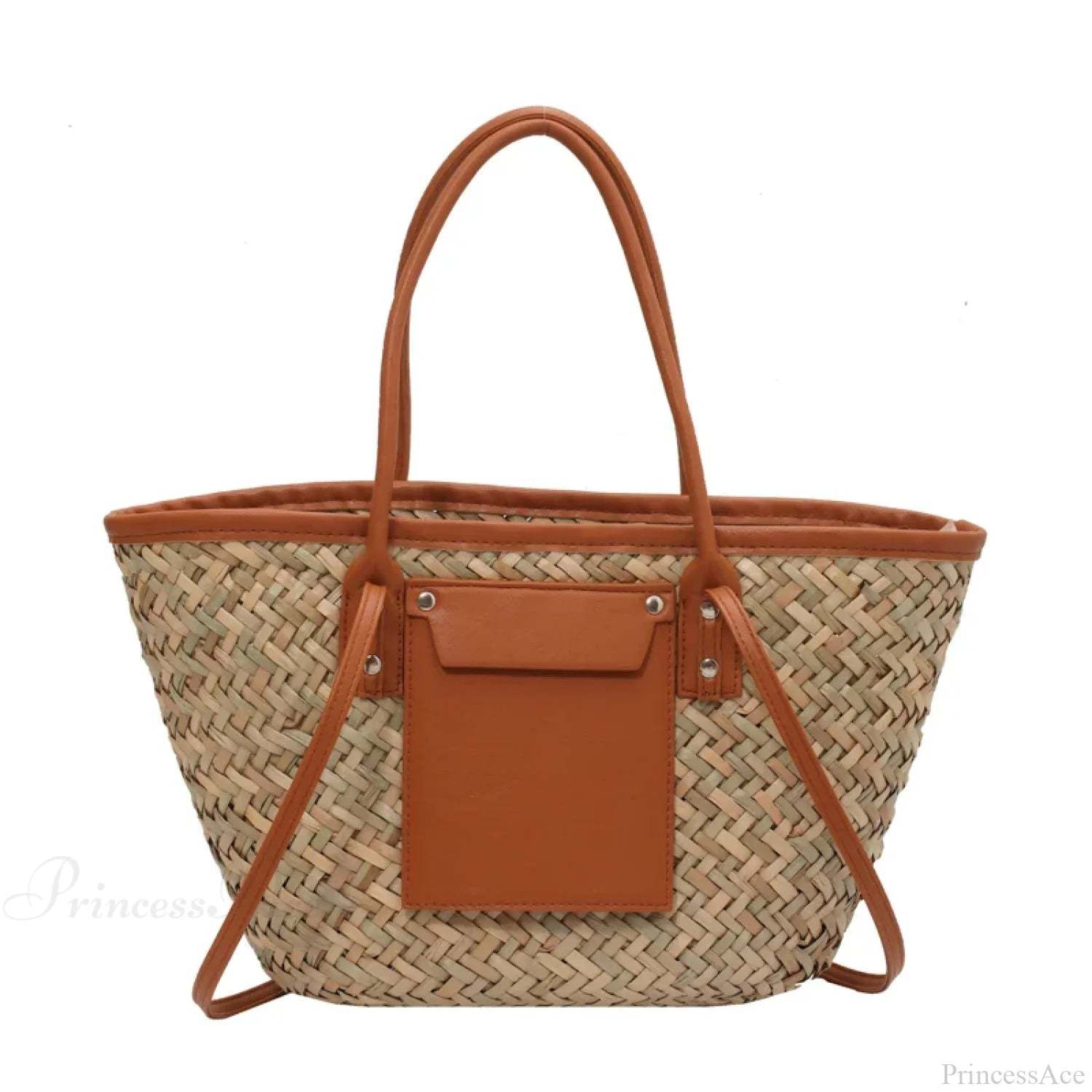 High Quality Straw Summer Tote Beach Handbag Brown / 40X13X25CM handbag-250126