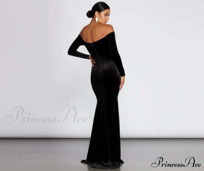 Ida Velvet Stylish Formal Gown S.o. Long Dresses