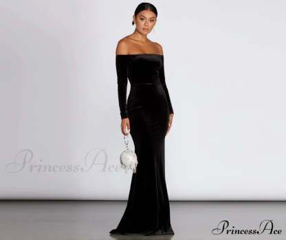 Ida Velvet Stylish Formal Gown S.o. Long Dresses