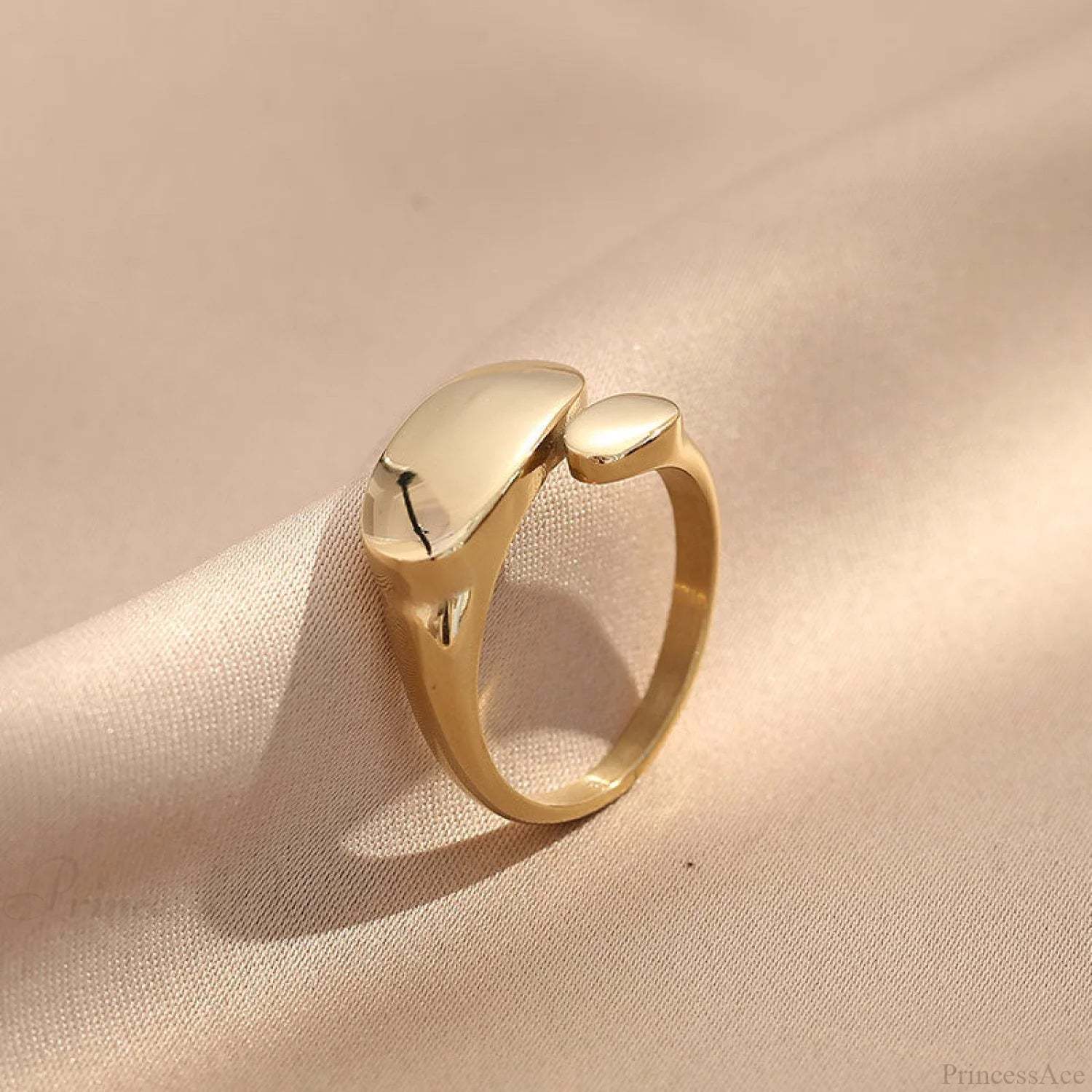 Ins Fashion Minimalist Style Irregular Open Rings Gold / 7