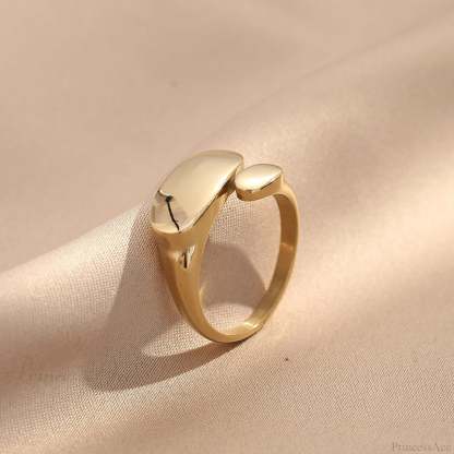 Ins Fashion Minimalist Style Irregular Open Rings Gold / 7