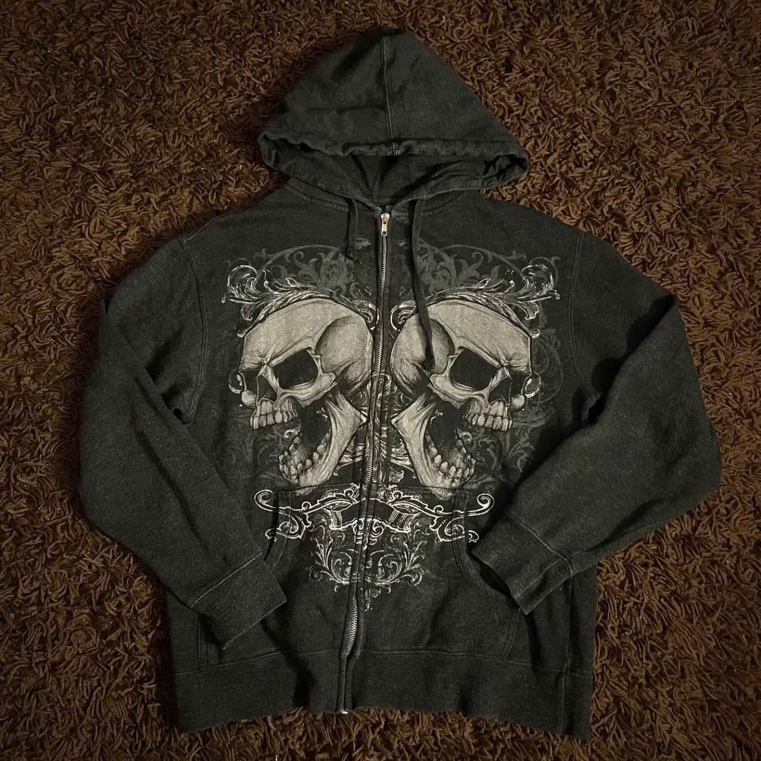 Joker Print Fleece Hoodie black / M
