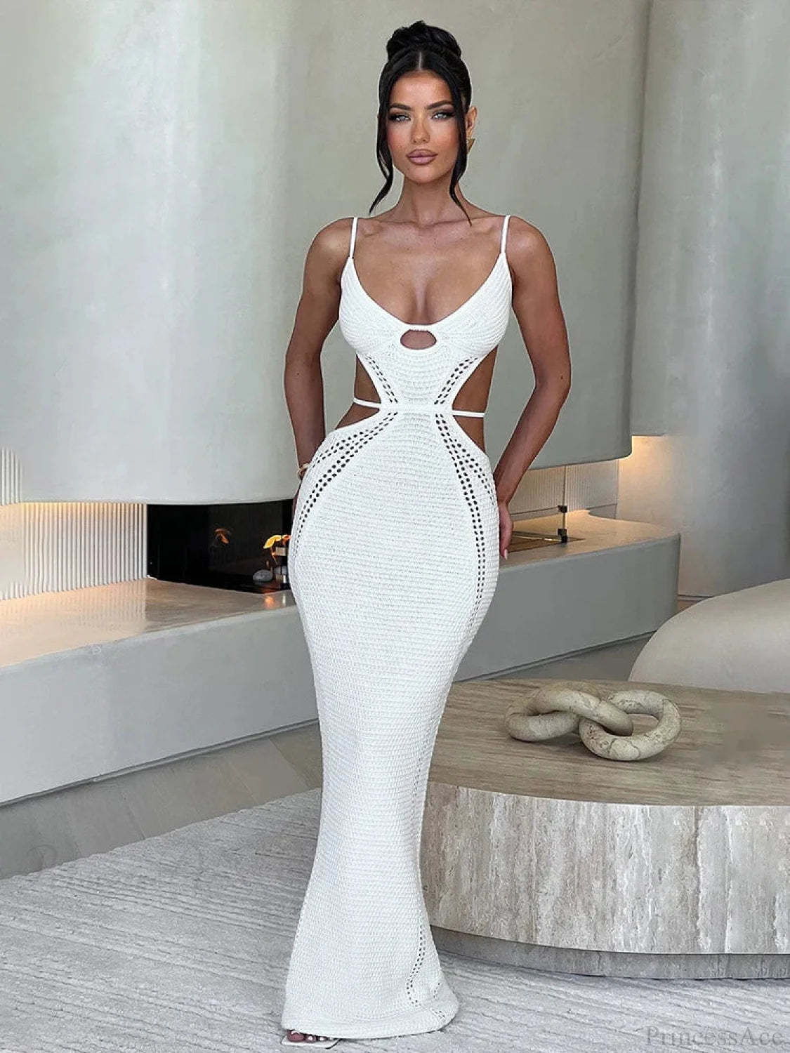 Knitted Elegant Maxi Vacation Dress vacationdress-250223