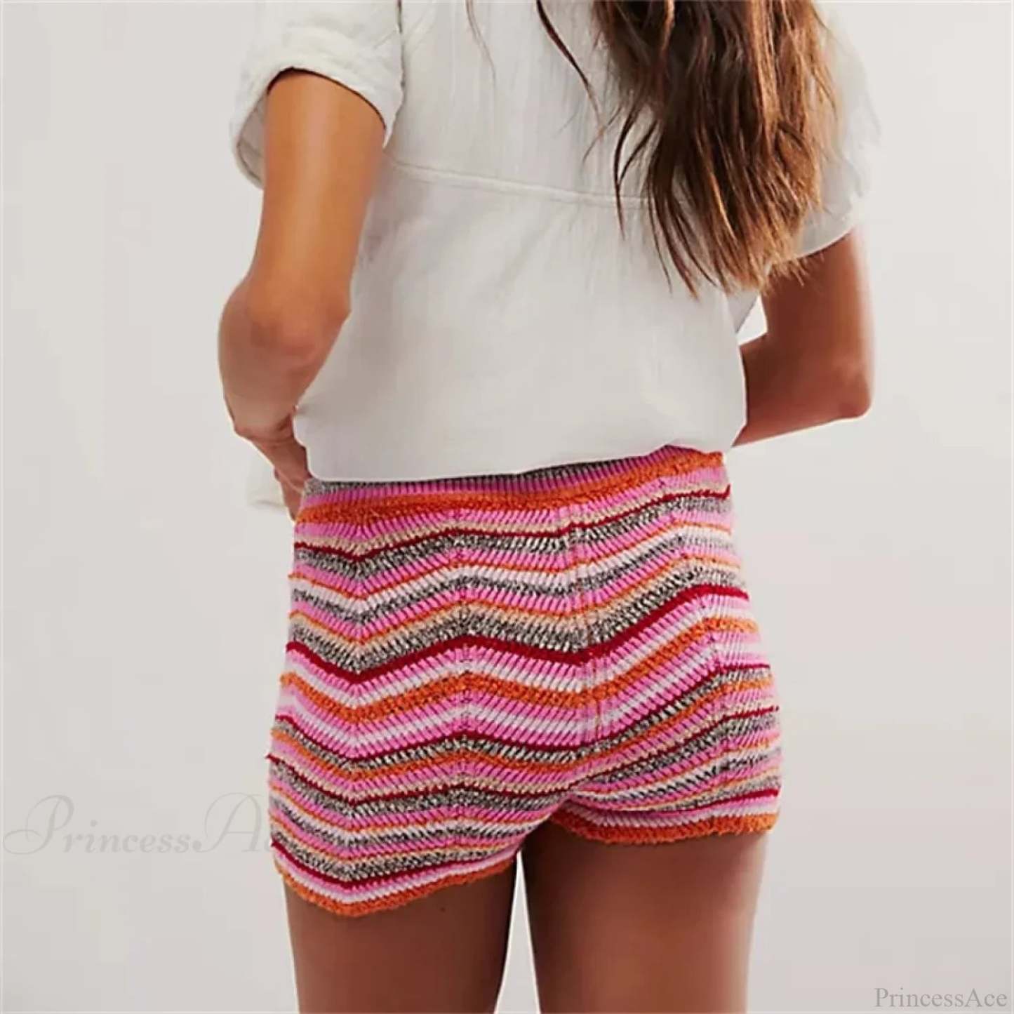 Knitted Wave Striped Micro Short short-250223