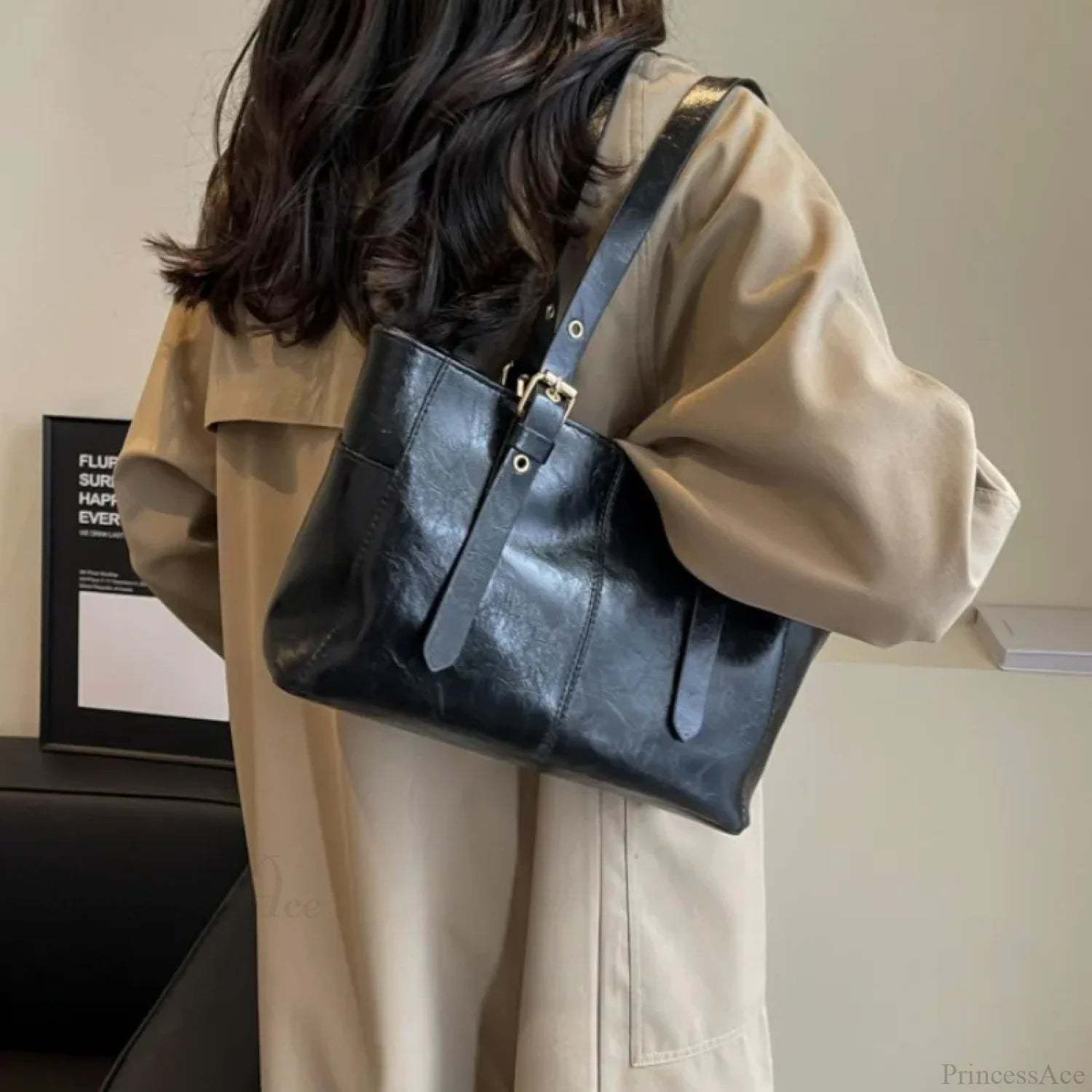 Korean Retro PU Leather Shoulder Bag shoulder-250126