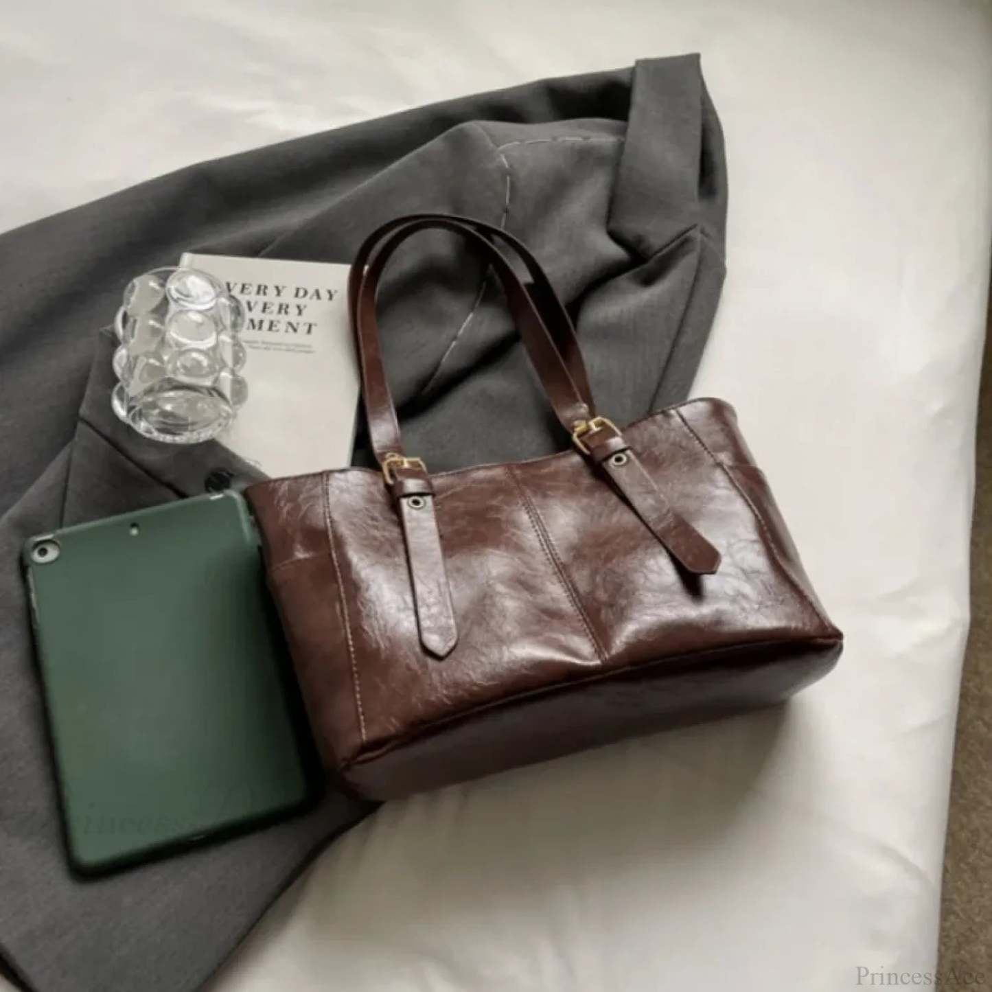 Korean Retro PU Leather Shoulder Bag shoulder-250126