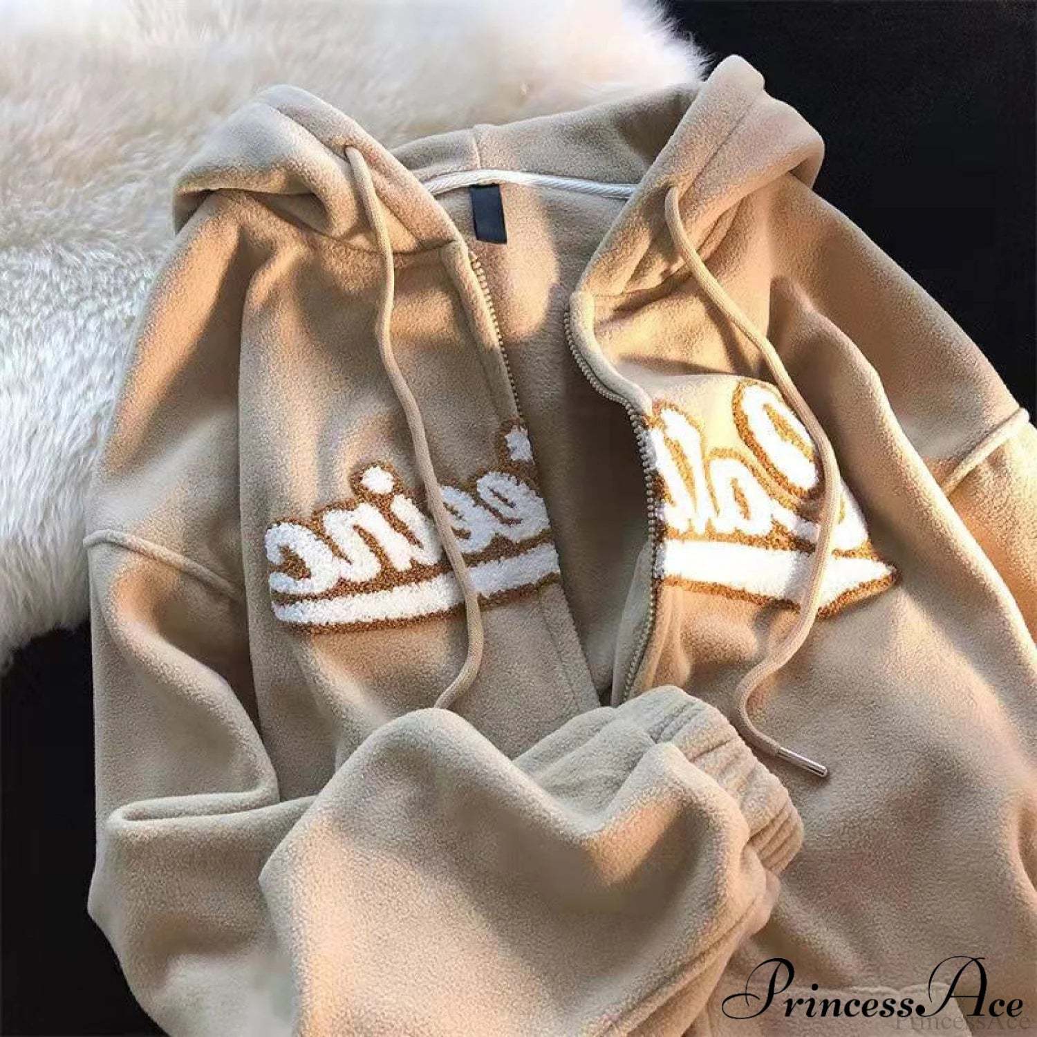Korean Version Oversized Solid Color Hoodies Camel / S Sweatshirts & Hoodies-L