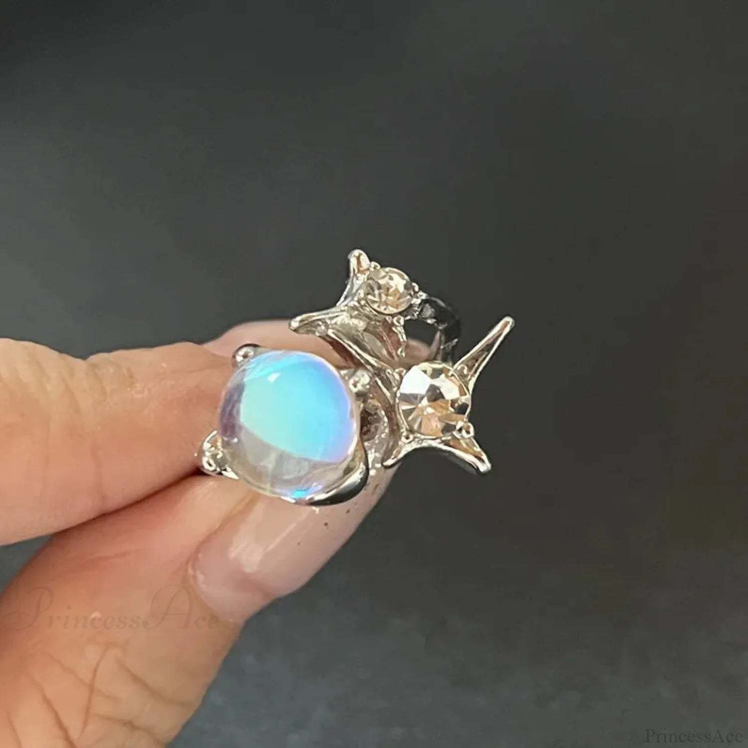 Kpop Dark Geometric Gothic Star Ring color12
