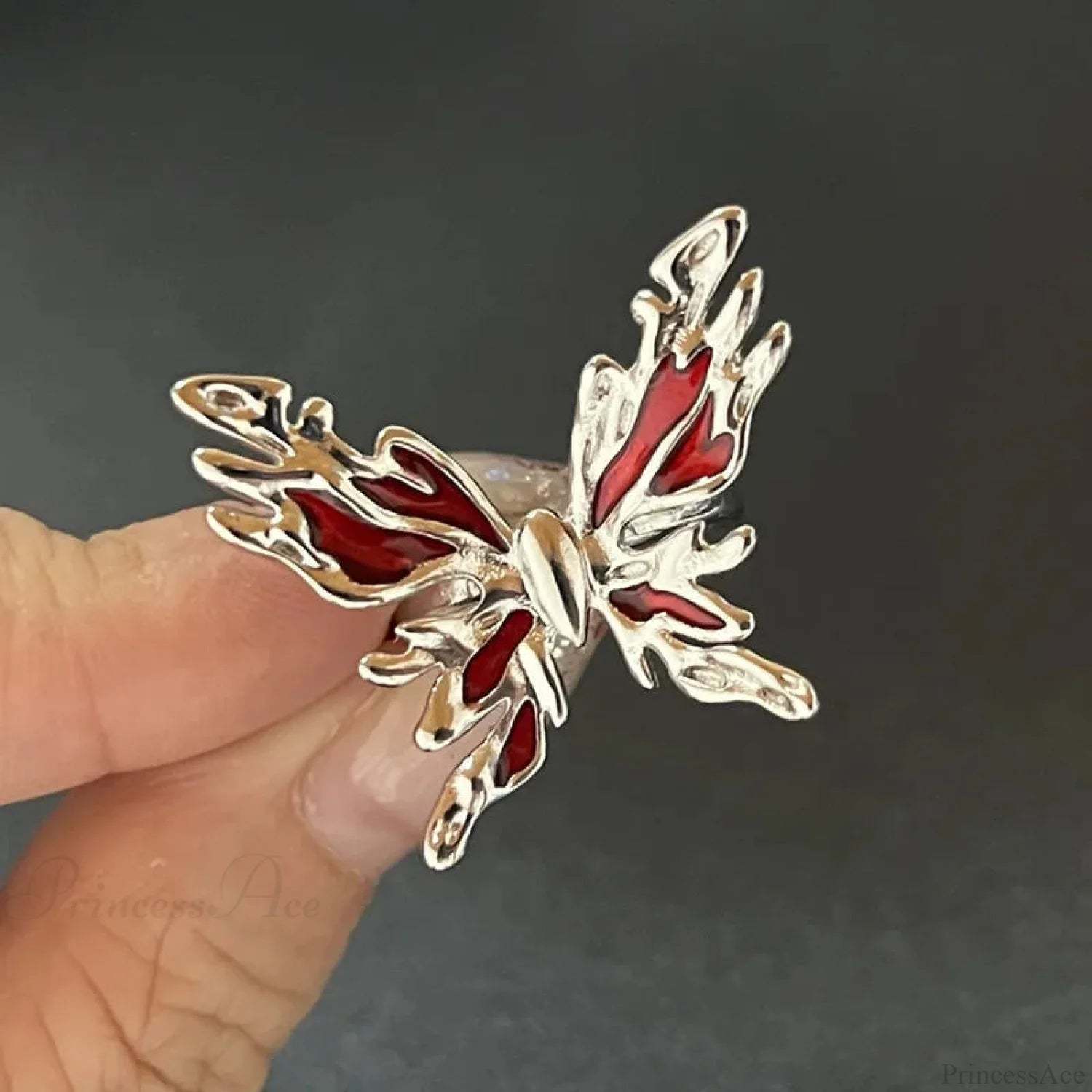 Kpop Dark Geometric Gothic Star Ring color13