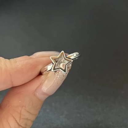 Kpop Dark Geometric Gothic Star Ring color16