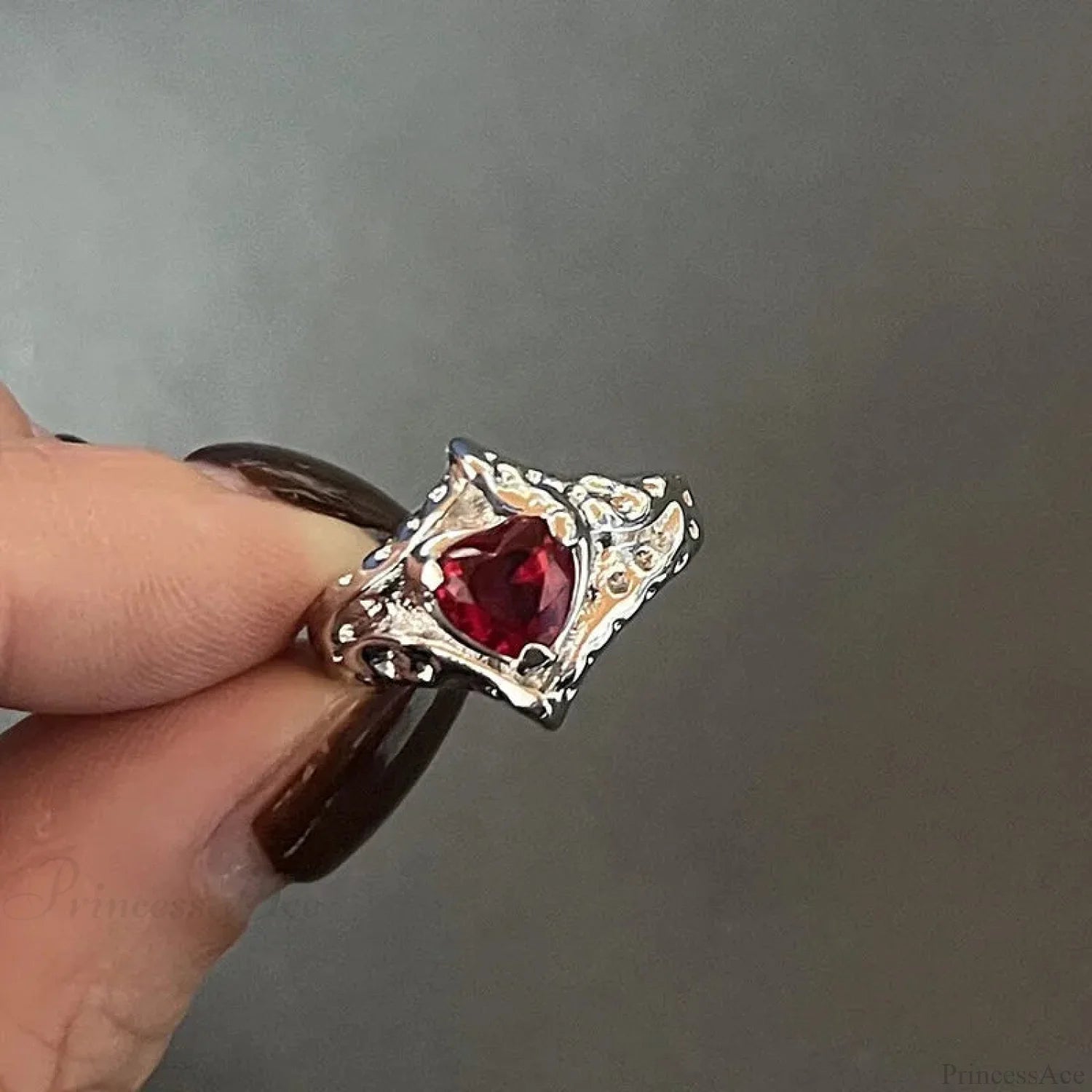 Kpop Dark Geometric Gothic Star Ring color19