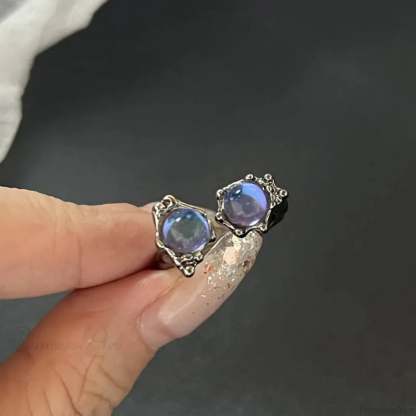 Kpop Dark Geometric Gothic Star Ring color5