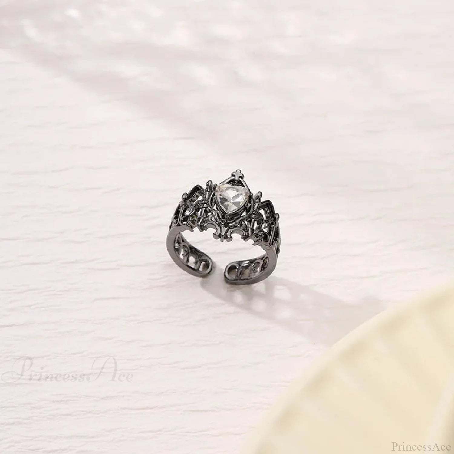 Dark Unpredictable Jewel Ring 04 white