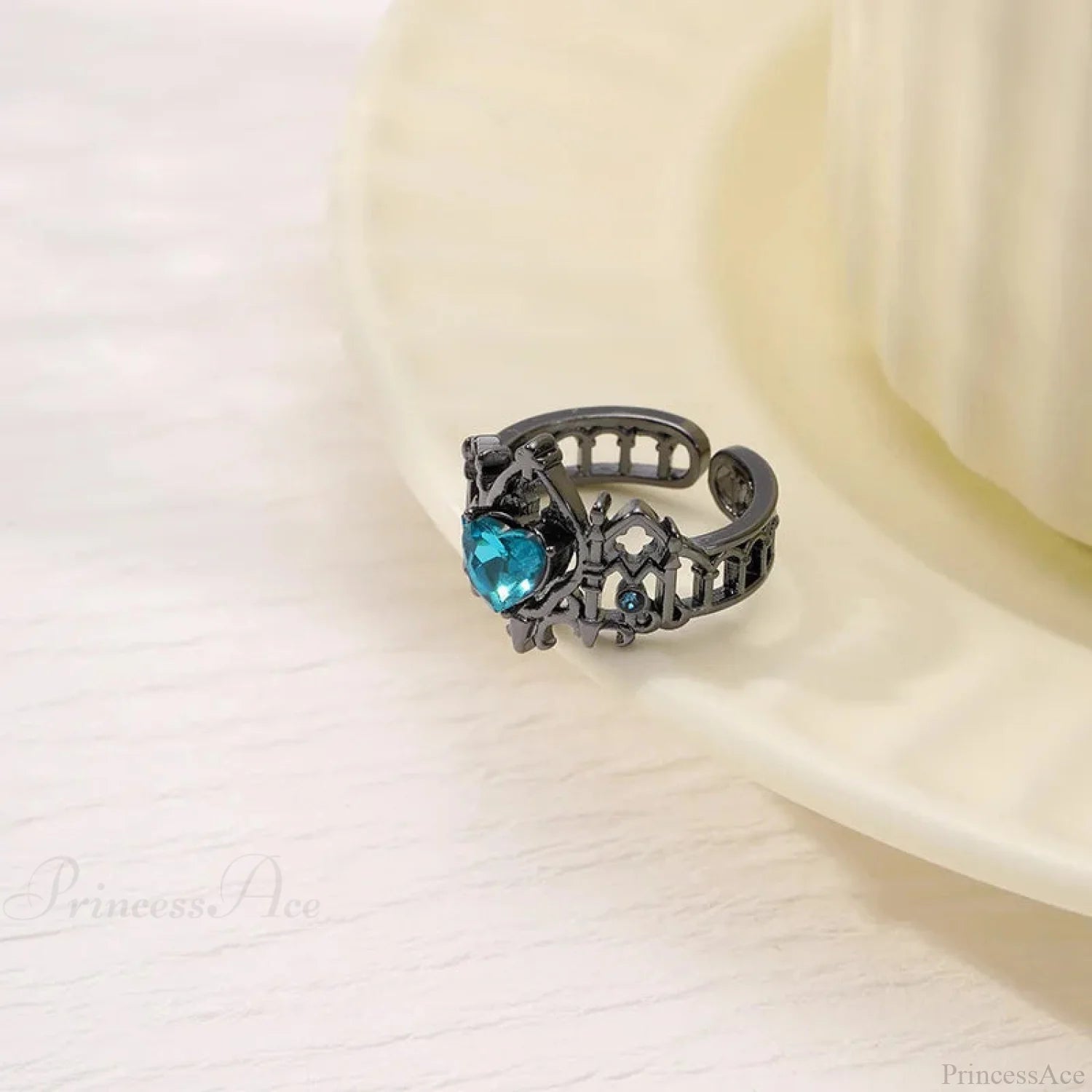 Dark Unpredictable Jewel Ring 02 Light Blue