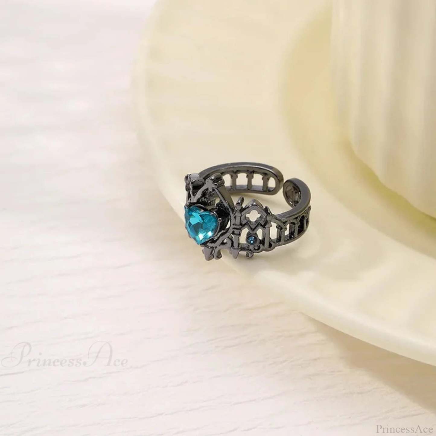 Dark Unpredictable Jewel Ring 02 Light Blue