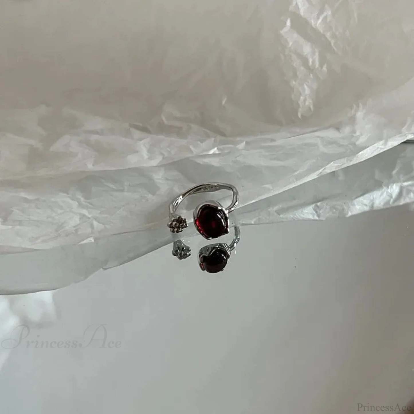 Kpop Y2K Crystal Star Gothic Ring sliver1