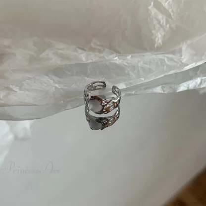 Kpop Y2K Crystal Star Gothic Ring sliver6