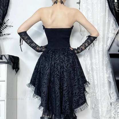 Lace Patchwork Corset Mini Dress