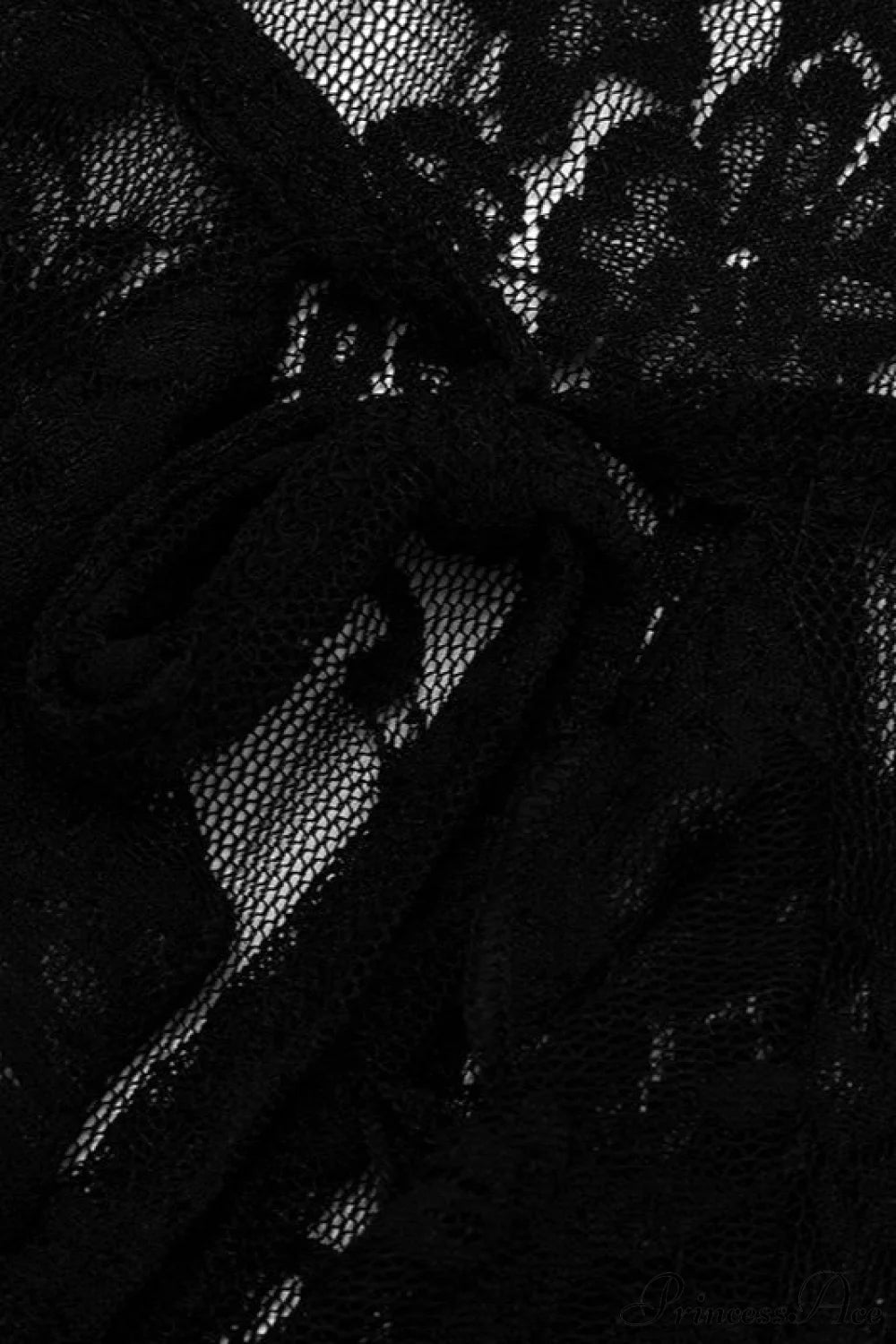 Lace Sheer Tie Cardigan Blouse