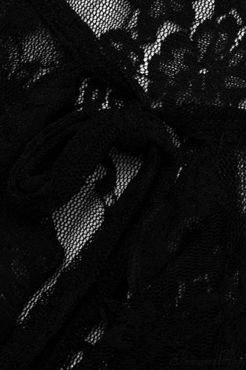 Lace Sheer Tie Cardigan Blouse