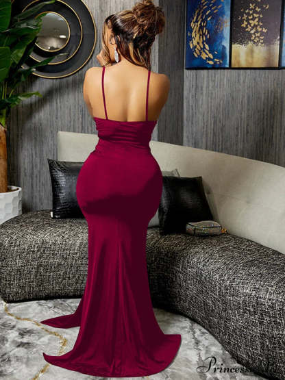 Lace Slit Graceful Tulle Dress Dresses