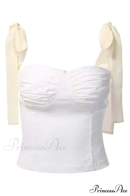 Lace Up Stylish White Tank Top