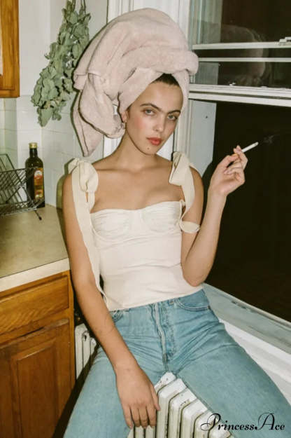 Lace Up Stylish White Tank Top