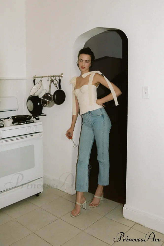 Lace Up Stylish White Tank Top