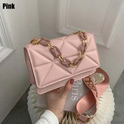 Large Capacity PU Leather Casual Crossbody Pink crossbody-250126