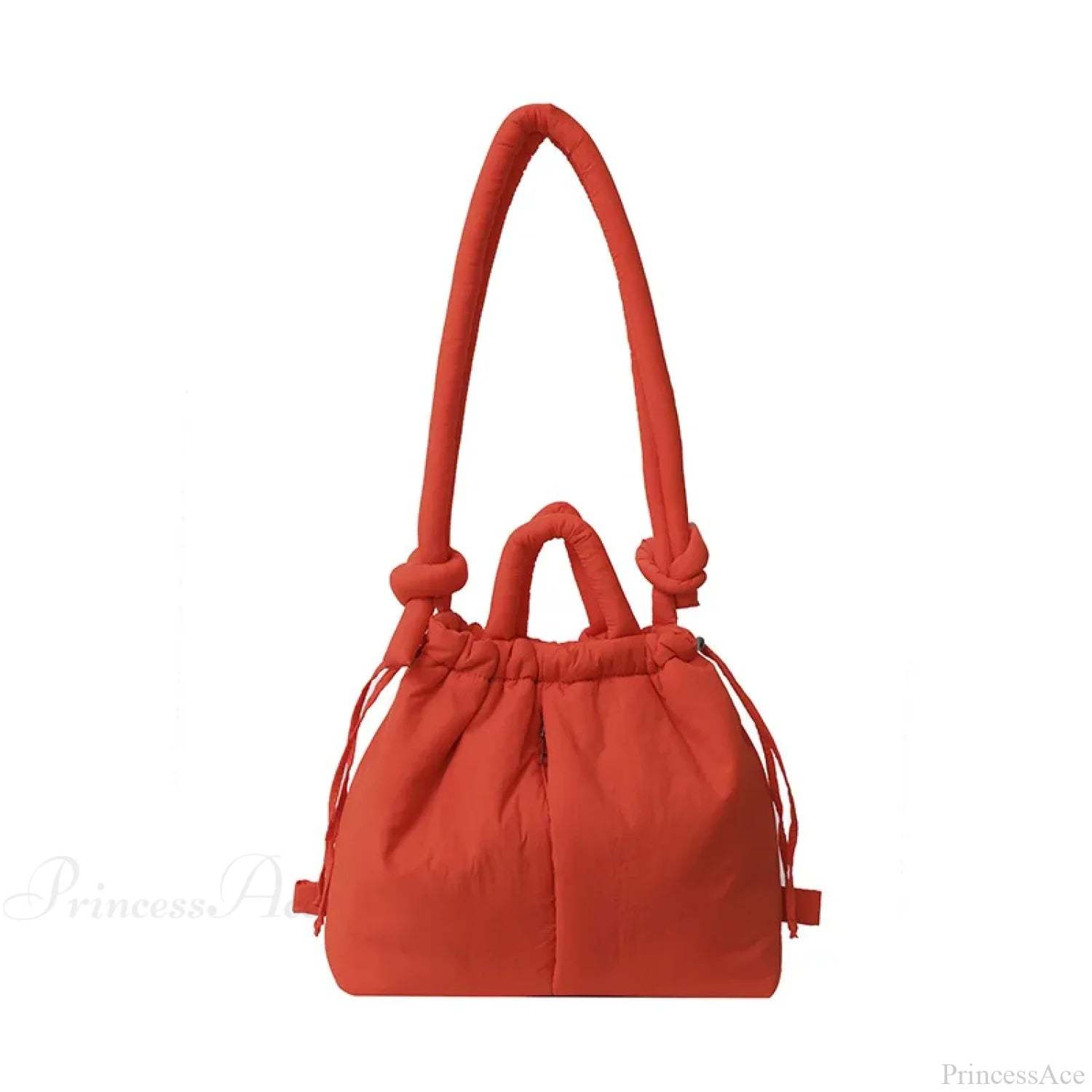 Large Capacity Puffer Nylon Tote Handbag Designer Orange handbag-250126