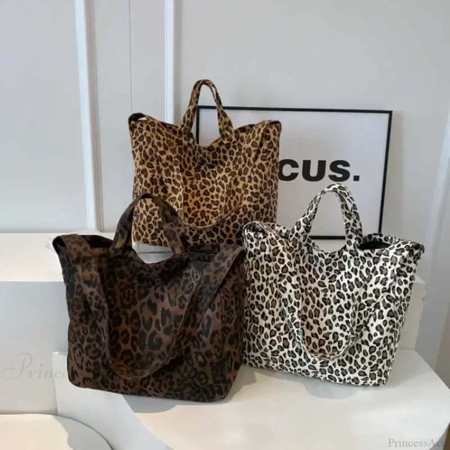 Leopard Design Korean Fashion Shopper Handbag handbag-250126