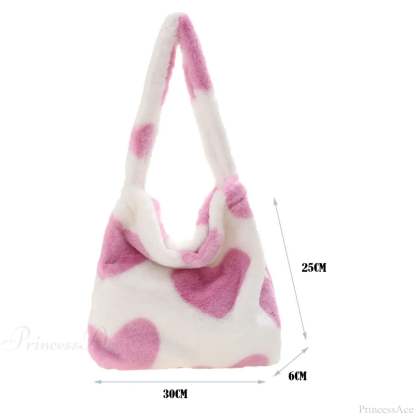 Leopard Love Heart Pattern Underarm Shoulder Bag shoulder-250126