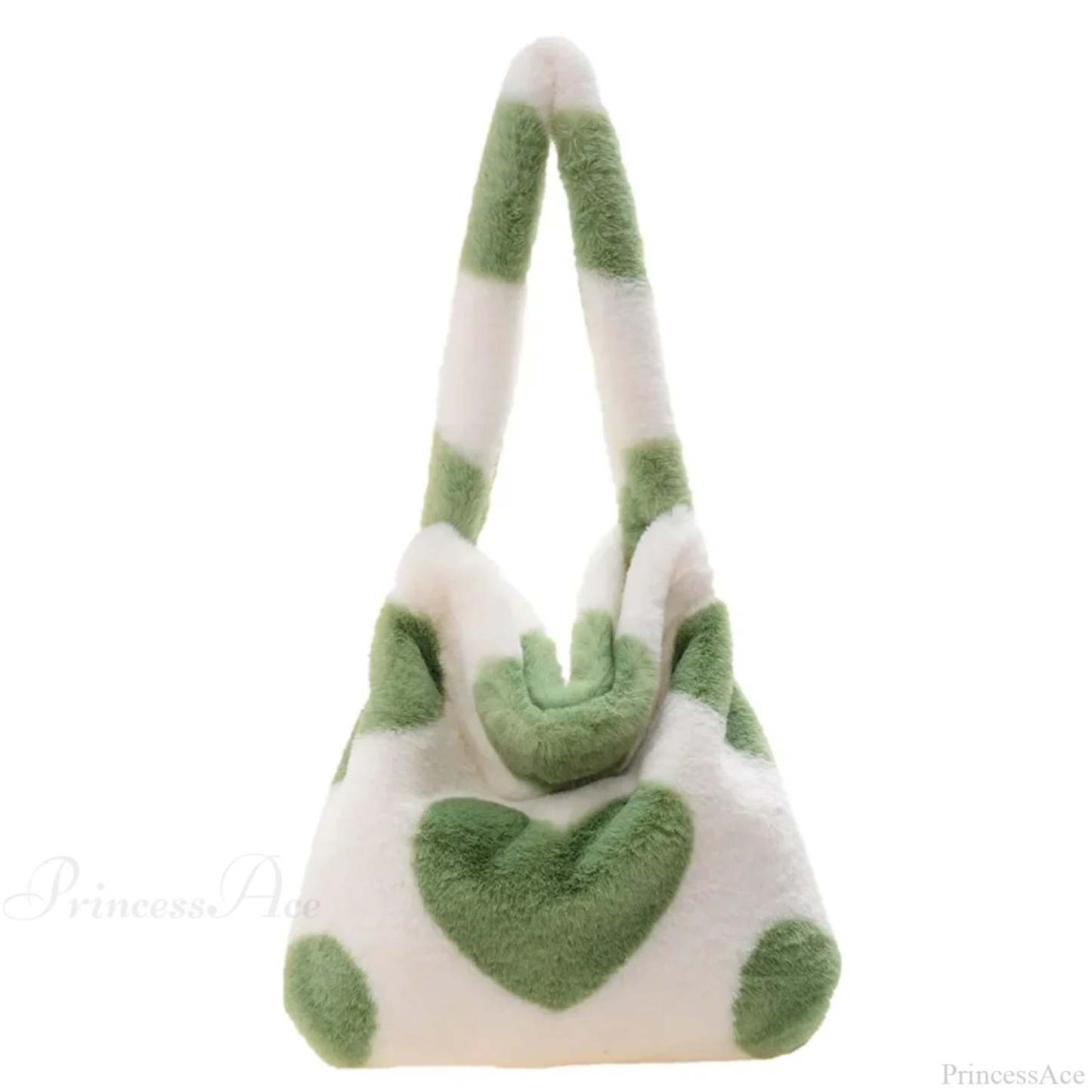 Leopard Love Heart Pattern Underarm Shoulder Bag Green Heart shoulder-250126