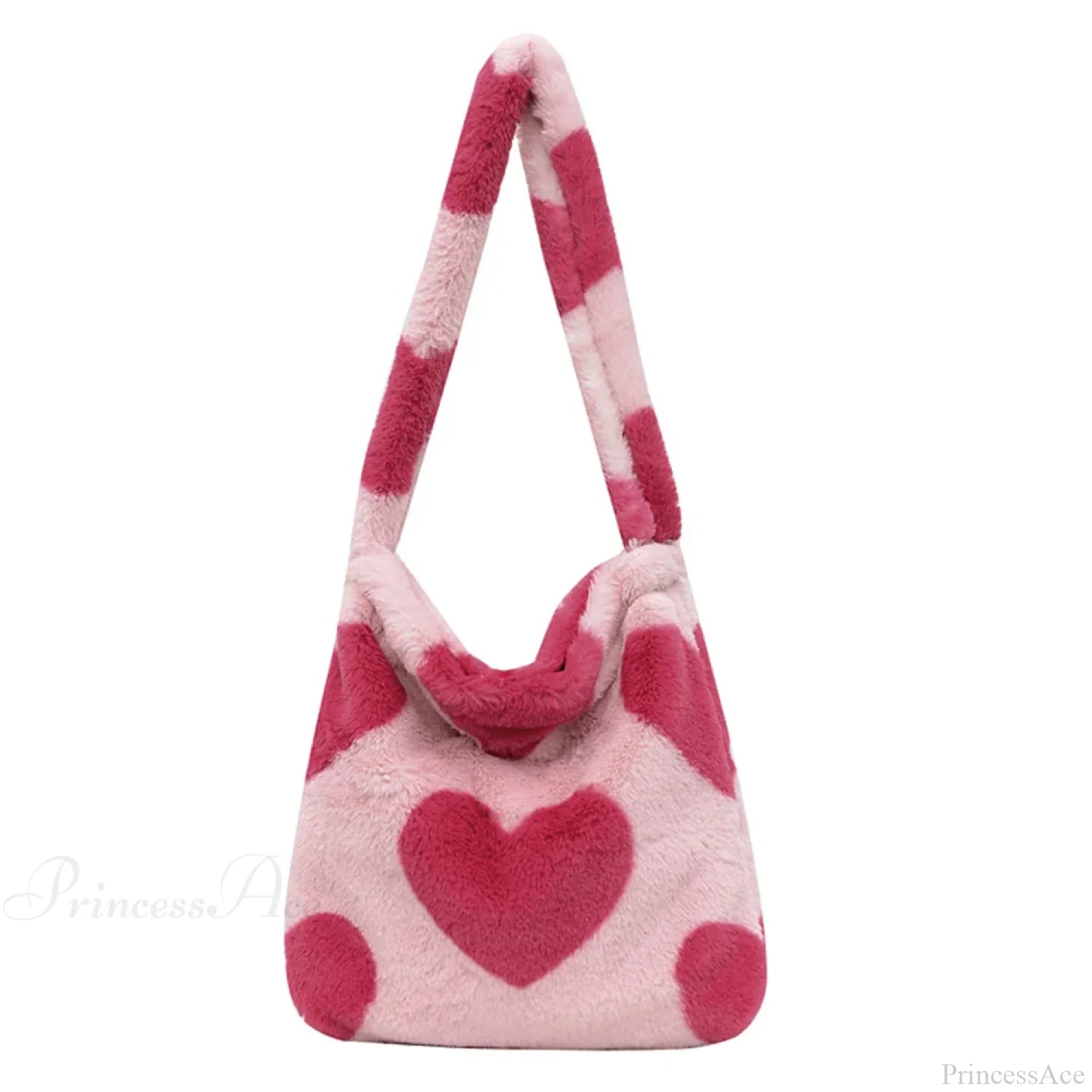 Leopard Love Heart Pattern Underarm Shoulder Bag Red Heart shoulder-250126
