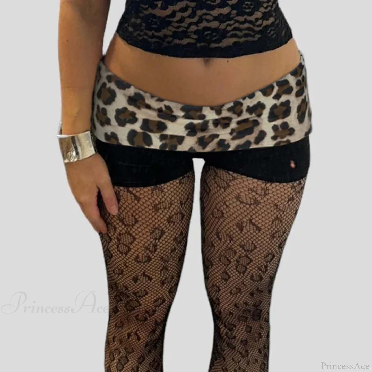 Leopard Patchwork Skinny Short short-250223