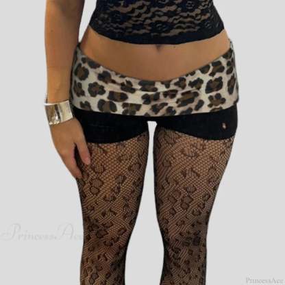 Leopard Patchwork Skinny Short short-250223
