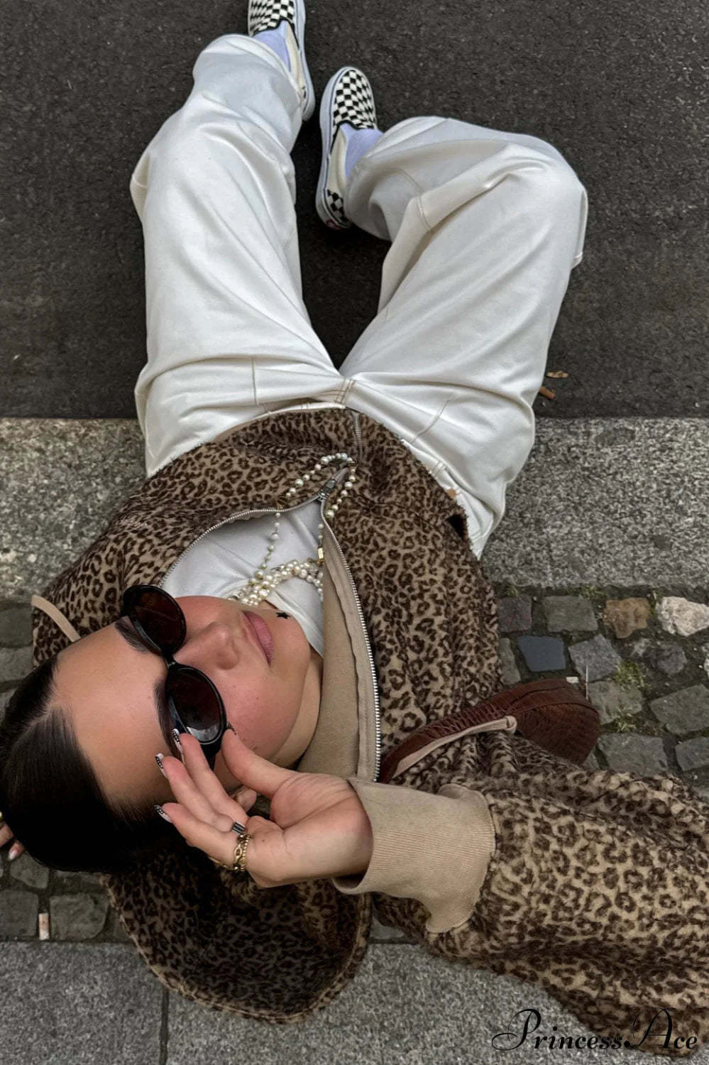 Leopard Print Fuzzy Zip Hoodie