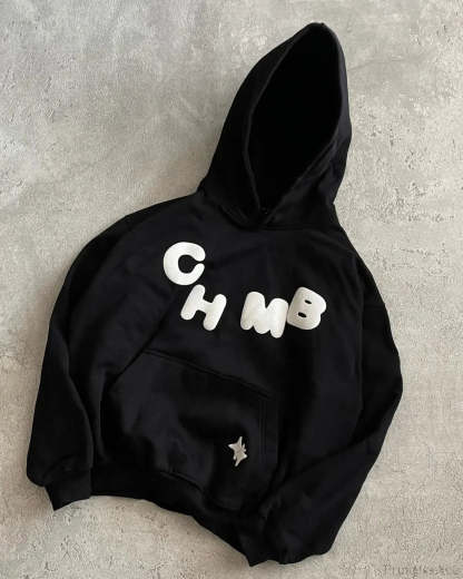 Letter Graphic Oversized Hoodie black 3 / S